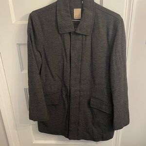 Joseph Abboud Dark Gray Men's Military Jacket